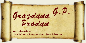 Grozdana Prodan vizit kartica